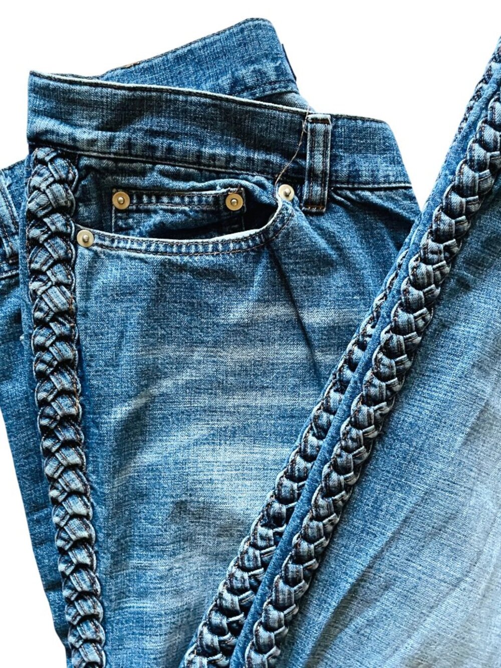 Unique Vintage Victoria's Secret Premium LondonJean Braid Detail Jeans 10 - Picture 4 of 12